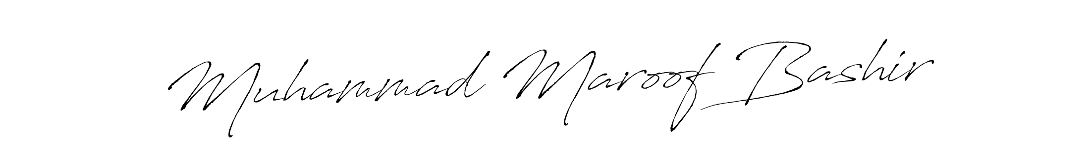 Use a signature maker to create a handwritten signature online. With this signature software, you can design (Antro_Vectra) your own signature for name Muhammad Maroof Bashir. Muhammad Maroof Bashir signature style 6 images and pictures png