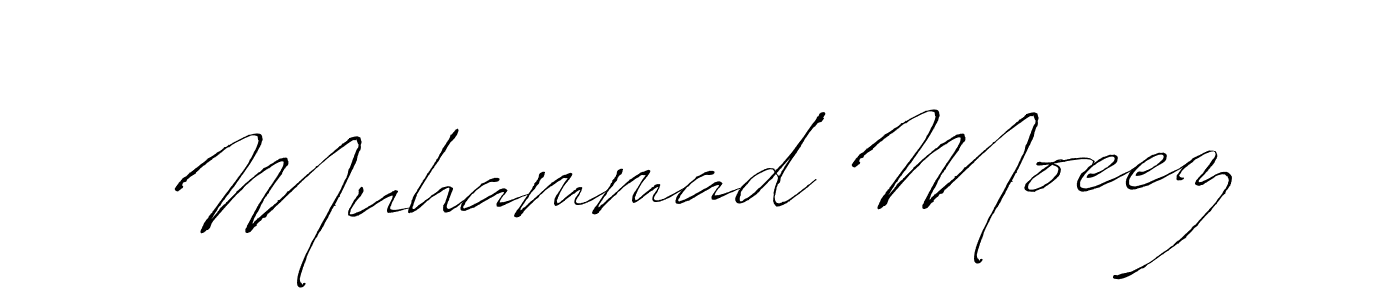 Design your own signature with our free online signature maker. With this signature software, you can create a handwritten (Antro_Vectra) signature for name Muhammad Moeez. Muhammad Moeez signature style 6 images and pictures png