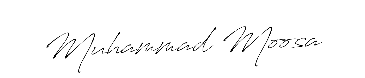 Create a beautiful signature design for name Muhammad Moosa. With this signature (Antro_Vectra) fonts, you can make a handwritten signature for free. Muhammad Moosa signature style 6 images and pictures png