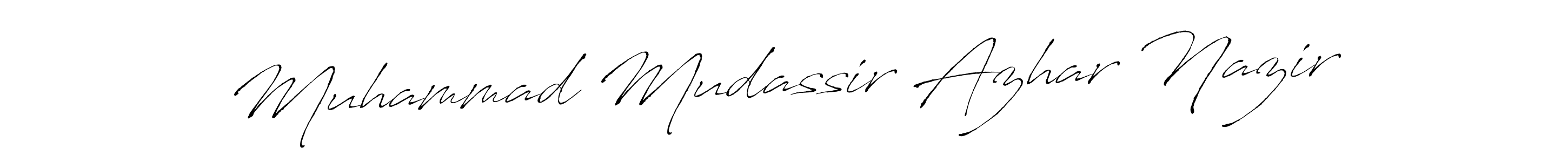 Design your own signature with our free online signature maker. With this signature software, you can create a handwritten (Antro_Vectra) signature for name Muhammad Mudassir Azhar Nazir. Muhammad Mudassir Azhar Nazir signature style 6 images and pictures png