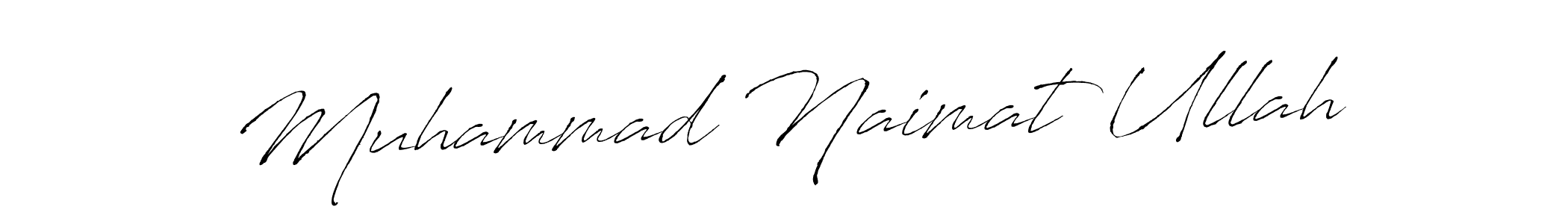 Make a beautiful signature design for name Muhammad Naimat Ullah. With this signature (Antro_Vectra) style, you can create a handwritten signature for free. Muhammad Naimat Ullah signature style 6 images and pictures png