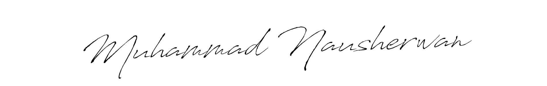 Create a beautiful signature design for name Muhammad Nausherwan. With this signature (Antro_Vectra) fonts, you can make a handwritten signature for free. Muhammad Nausherwan signature style 6 images and pictures png