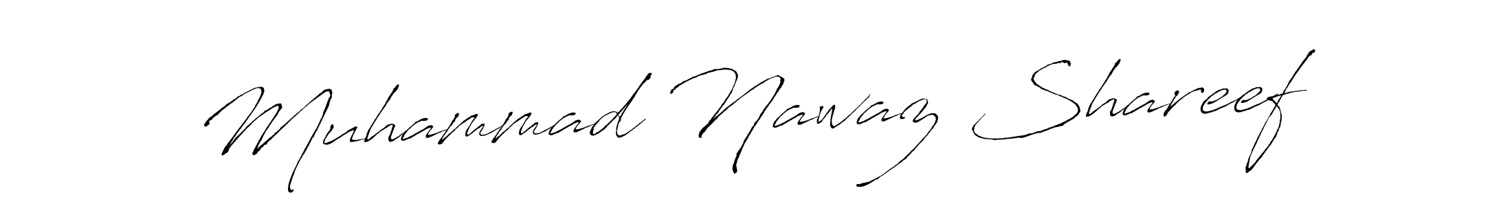 Create a beautiful signature design for name Muhammad Nawaz Shareef. With this signature (Antro_Vectra) fonts, you can make a handwritten signature for free. Muhammad Nawaz Shareef signature style 6 images and pictures png