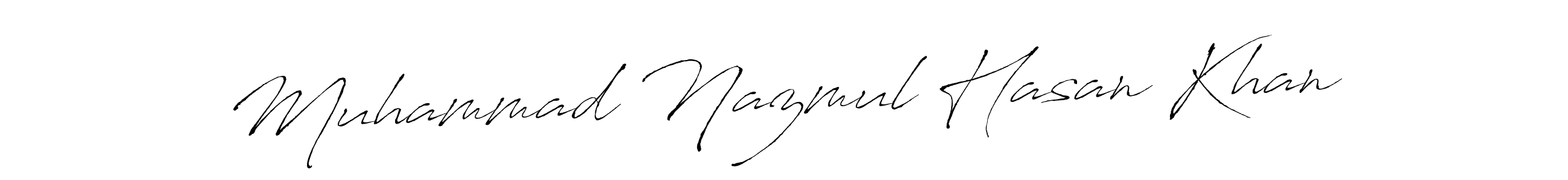 How to make Muhammad Nazmul Hasan Khan signature? Antro_Vectra is a professional autograph style. Create handwritten signature for Muhammad Nazmul Hasan Khan name. Muhammad Nazmul Hasan Khan signature style 6 images and pictures png