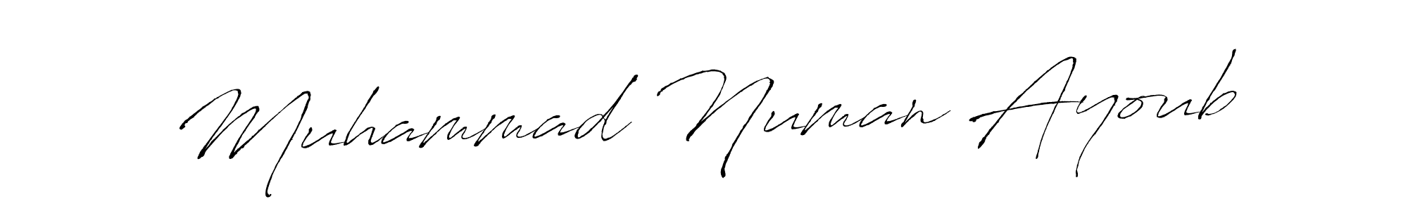 Make a beautiful signature design for name Muhammad Numan Ayoub. With this signature (Antro_Vectra) style, you can create a handwritten signature for free. Muhammad Numan Ayoub signature style 6 images and pictures png