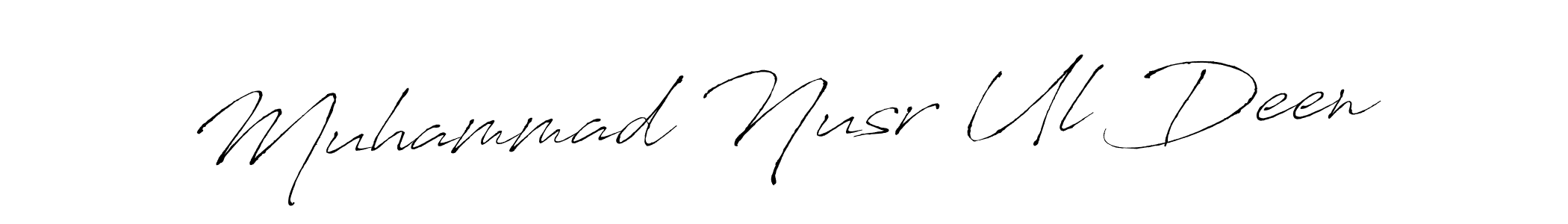 The best way (Antro_Vectra) to make a short signature is to pick only two or three words in your name. The name Muhammad Nusr Ul Deen include a total of six letters. For converting this name. Muhammad Nusr Ul Deen signature style 6 images and pictures png