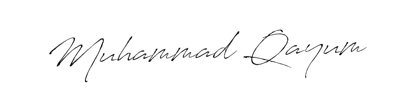 Make a beautiful signature design for name Muhammad Qayum. With this signature (Antro_Vectra) style, you can create a handwritten signature for free. Muhammad Qayum signature style 6 images and pictures png