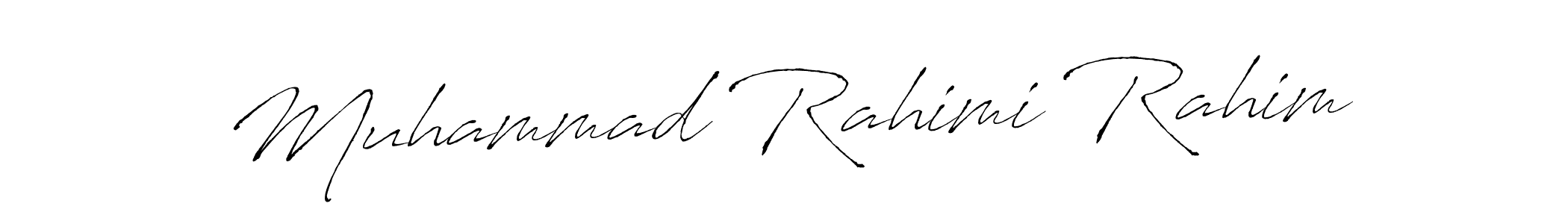 Similarly Antro_Vectra is the best handwritten signature design. Signature creator online .You can use it as an online autograph creator for name Muhammad Rahimi Rahim. Muhammad Rahimi Rahim signature style 6 images and pictures png