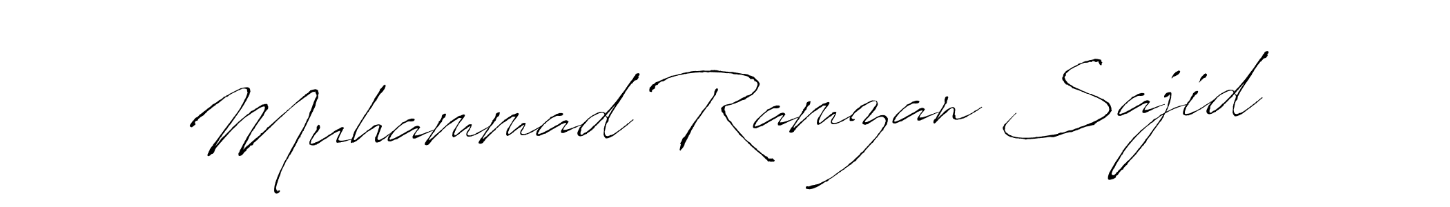 How to make Muhammad Ramzan Sajid name signature. Use Antro_Vectra style for creating short signs online. This is the latest handwritten sign. Muhammad Ramzan Sajid signature style 6 images and pictures png