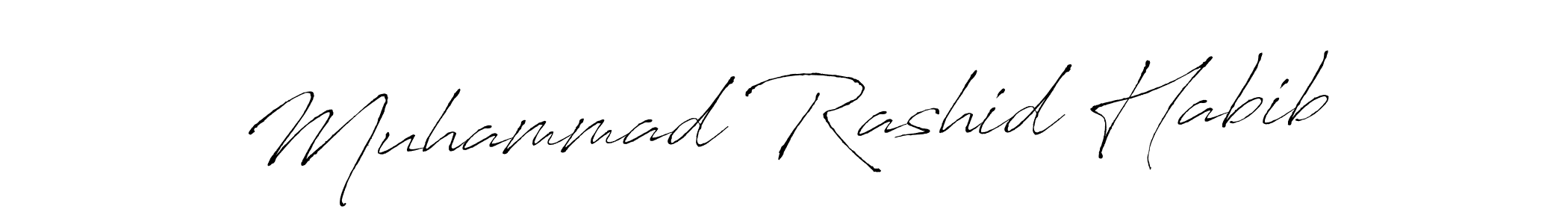 Use a signature maker to create a handwritten signature online. With this signature software, you can design (Antro_Vectra) your own signature for name Muhammad Rashid Habib. Muhammad Rashid Habib signature style 6 images and pictures png