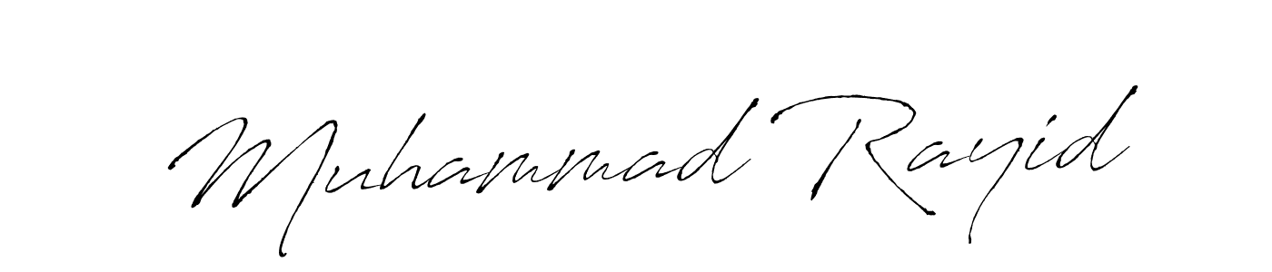 Muhammad Rayid stylish signature style. Best Handwritten Sign (Antro_Vectra) for my name. Handwritten Signature Collection Ideas for my name Muhammad Rayid. Muhammad Rayid signature style 6 images and pictures png
