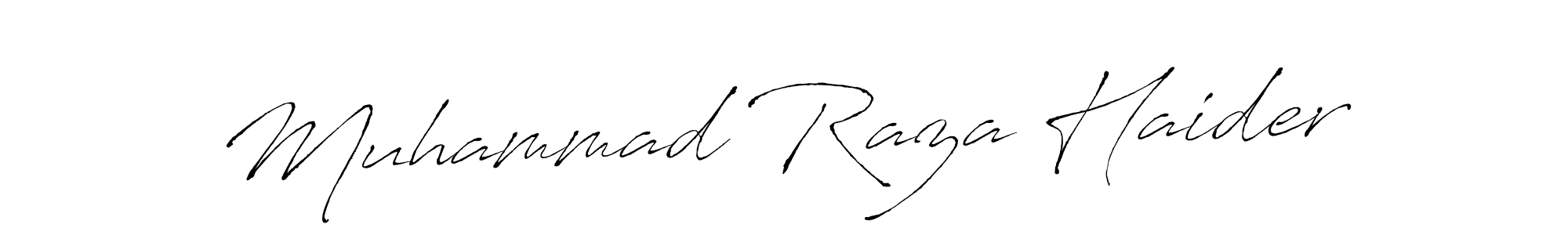 Create a beautiful signature design for name Muhammad Raza Haider. With this signature (Antro_Vectra) fonts, you can make a handwritten signature for free. Muhammad Raza Haider signature style 6 images and pictures png