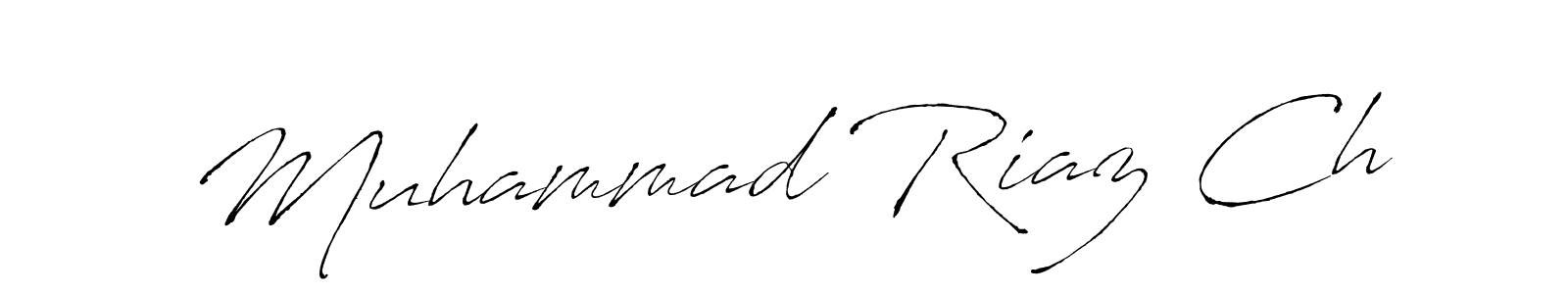 Make a beautiful signature design for name Muhammad Riaz Ch. With this signature (Antro_Vectra) style, you can create a handwritten signature for free. Muhammad Riaz Ch signature style 6 images and pictures png
