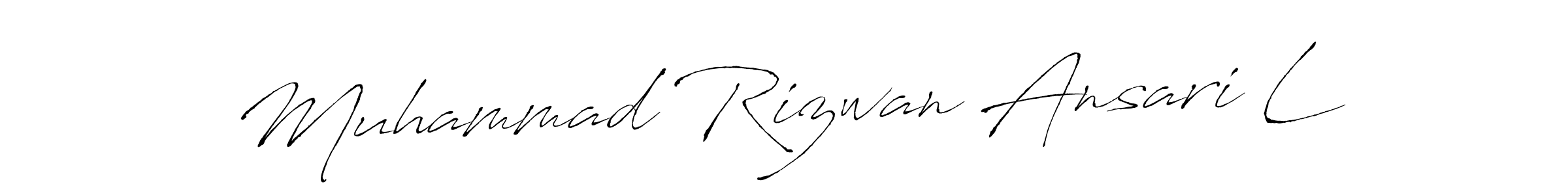 This is the best signature style for the Muhammad Rizwan Ansari L name. Also you like these signature font (Antro_Vectra). Mix name signature. Muhammad Rizwan Ansari L signature style 6 images and pictures png