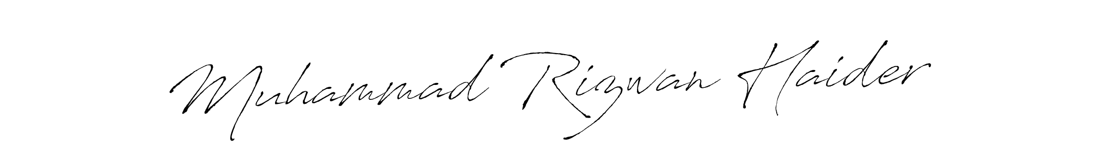 Design your own signature with our free online signature maker. With this signature software, you can create a handwritten (Antro_Vectra) signature for name Muhammad Rizwan Haider. Muhammad Rizwan Haider signature style 6 images and pictures png