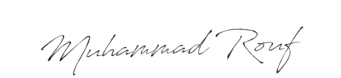 It looks lik you need a new signature style for name Muhammad Rouf. Design unique handwritten (Antro_Vectra) signature with our free signature maker in just a few clicks. Muhammad Rouf signature style 6 images and pictures png