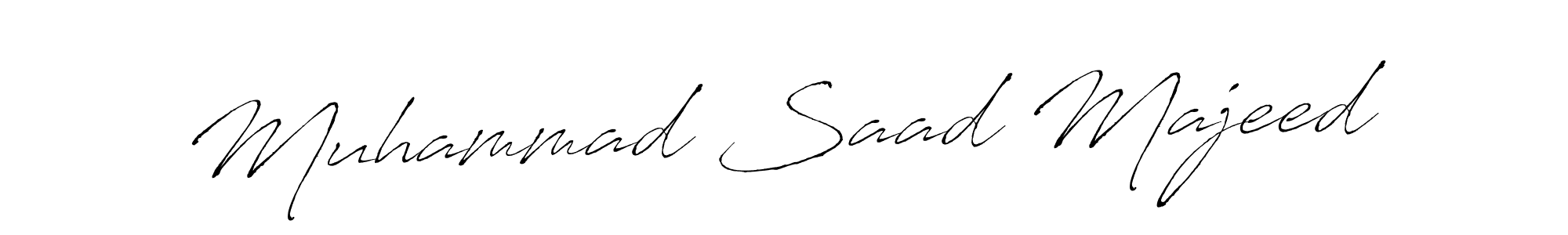 How to make Muhammad Saad Majeed name signature. Use Antro_Vectra style for creating short signs online. This is the latest handwritten sign. Muhammad Saad Majeed signature style 6 images and pictures png