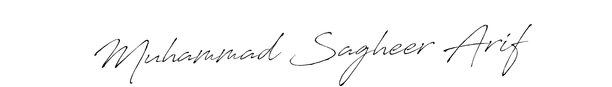 Design your own signature with our free online signature maker. With this signature software, you can create a handwritten (Antro_Vectra) signature for name Muhammad Sagheer Arif. Muhammad Sagheer Arif signature style 6 images and pictures png