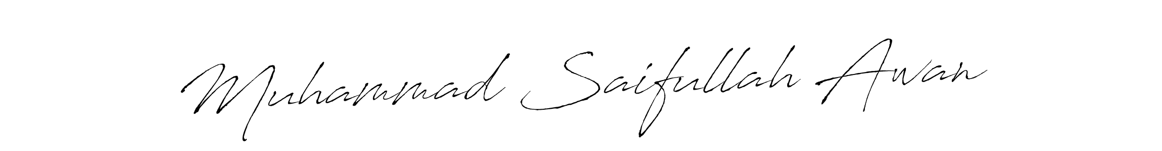 Also we have Muhammad Saifullah Awan name is the best signature style. Create professional handwritten signature collection using Antro_Vectra autograph style. Muhammad Saifullah Awan signature style 6 images and pictures png