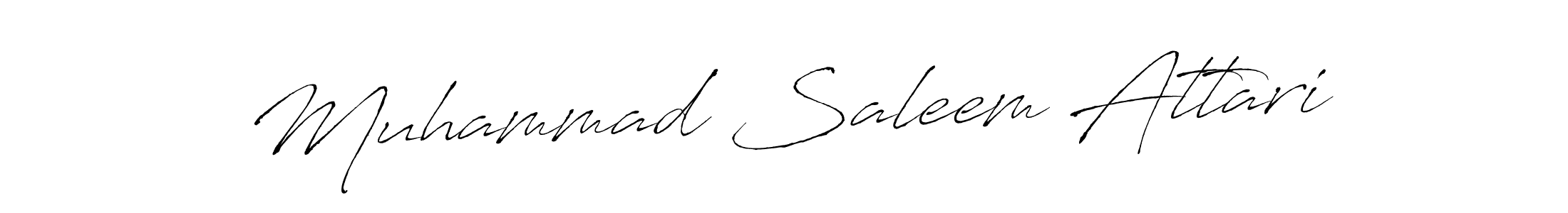 Create a beautiful signature design for name Muhammad Saleem Attari. With this signature (Antro_Vectra) fonts, you can make a handwritten signature for free. Muhammad Saleem Attari signature style 6 images and pictures png