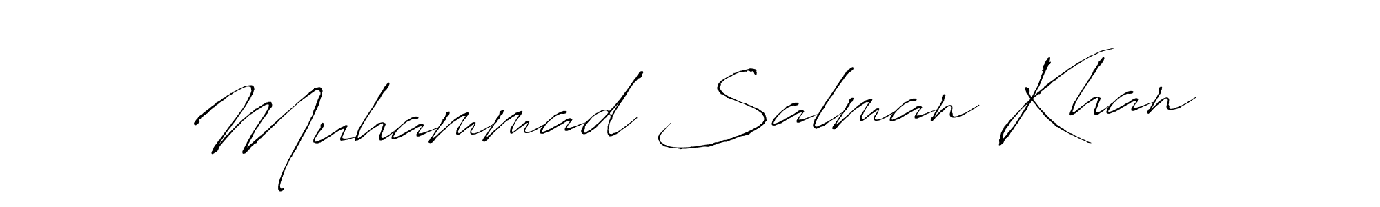 Create a beautiful signature design for name Muhammad Salman Khan. With this signature (Antro_Vectra) fonts, you can make a handwritten signature for free. Muhammad Salman Khan signature style 6 images and pictures png