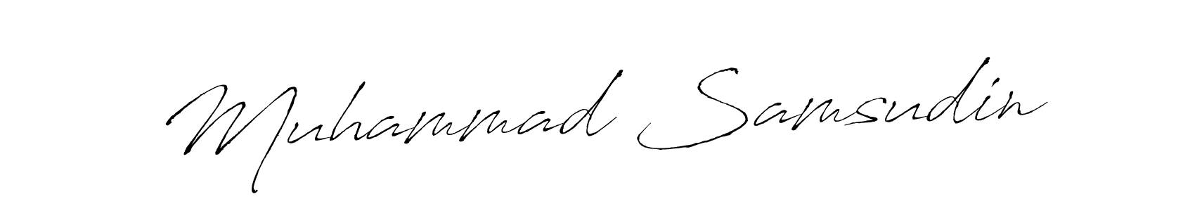 This is the best signature style for the Muhammad Samsudin name. Also you like these signature font (Antro_Vectra). Mix name signature. Muhammad Samsudin signature style 6 images and pictures png