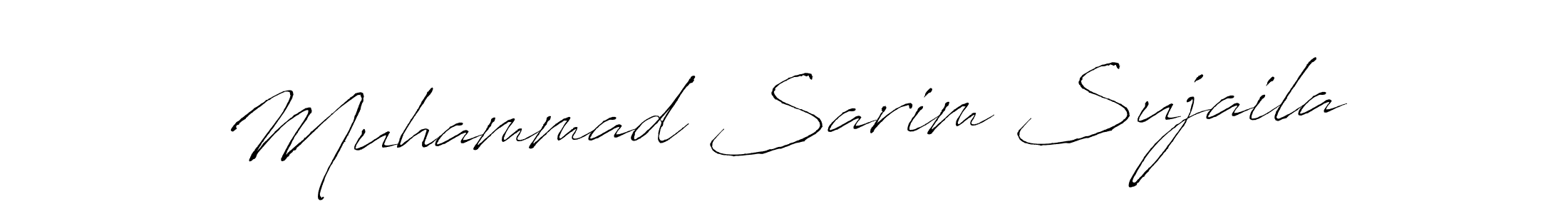 The best way (Antro_Vectra) to make a short signature is to pick only two or three words in your name. The name Muhammad Sarim Sujaila include a total of six letters. For converting this name. Muhammad Sarim Sujaila signature style 6 images and pictures png