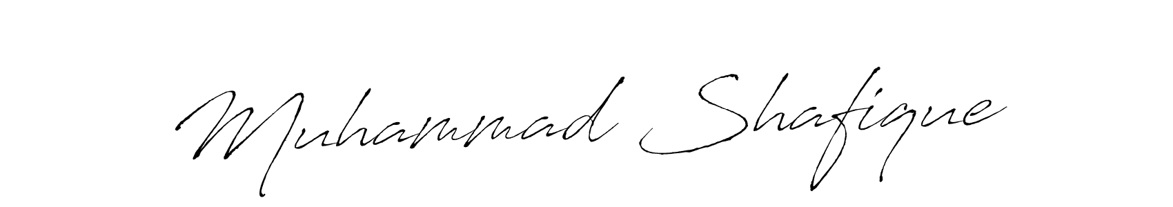 Make a beautiful signature design for name Muhammad Shafique. With this signature (Antro_Vectra) style, you can create a handwritten signature for free. Muhammad Shafique signature style 6 images and pictures png