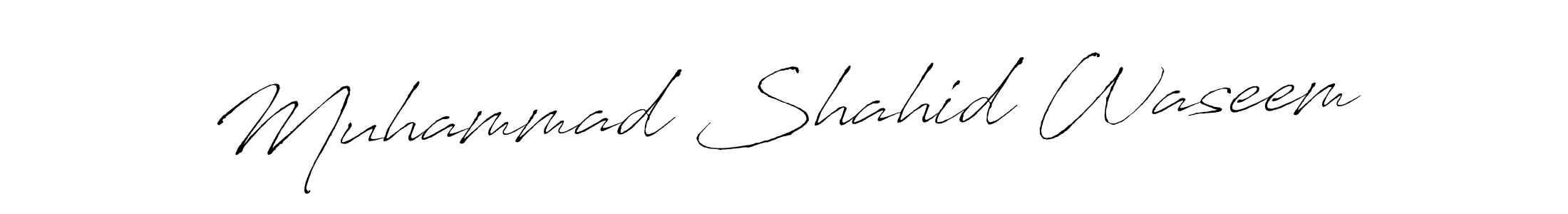 Create a beautiful signature design for name Muhammad Shahid Waseem. With this signature (Antro_Vectra) fonts, you can make a handwritten signature for free. Muhammad Shahid Waseem signature style 6 images and pictures png