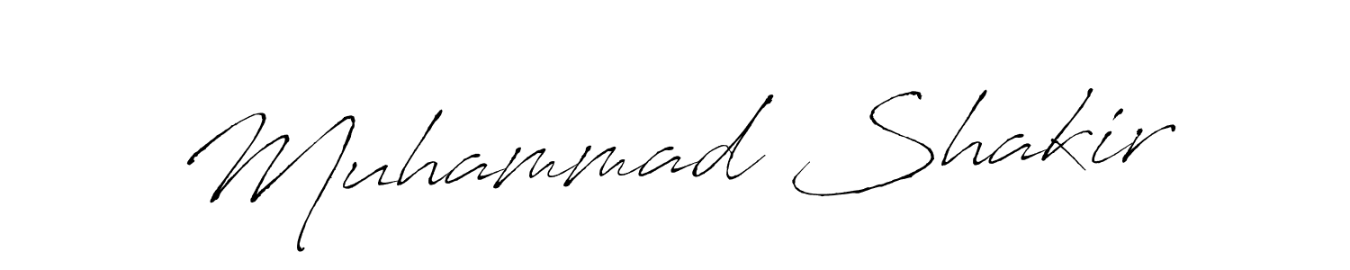 Make a beautiful signature design for name Muhammad Shakir. With this signature (Antro_Vectra) style, you can create a handwritten signature for free. Muhammad Shakir signature style 6 images and pictures png