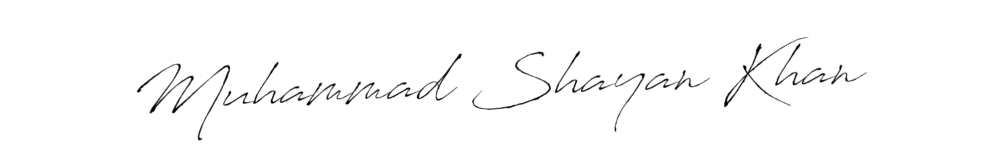 It looks lik you need a new signature style for name Muhammad Shayan Khan. Design unique handwritten (Antro_Vectra) signature with our free signature maker in just a few clicks. Muhammad Shayan Khan signature style 6 images and pictures png