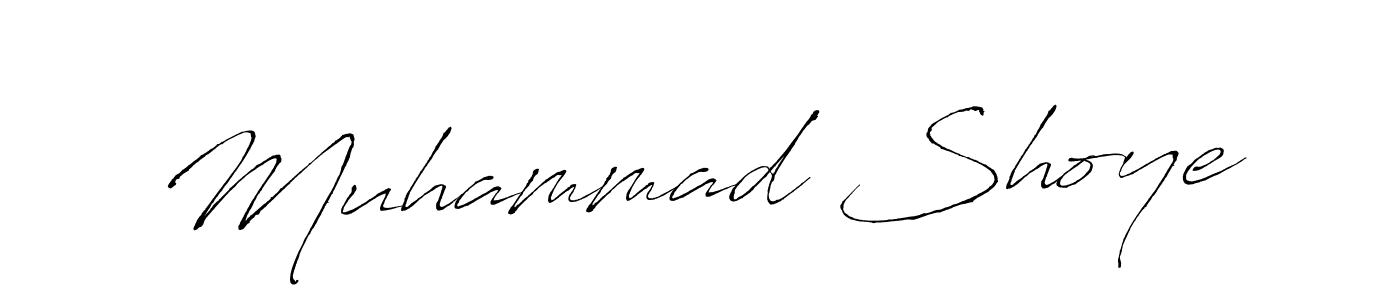 Make a beautiful signature design for name Muhammad Shoye. With this signature (Antro_Vectra) style, you can create a handwritten signature for free. Muhammad Shoye signature style 6 images and pictures png