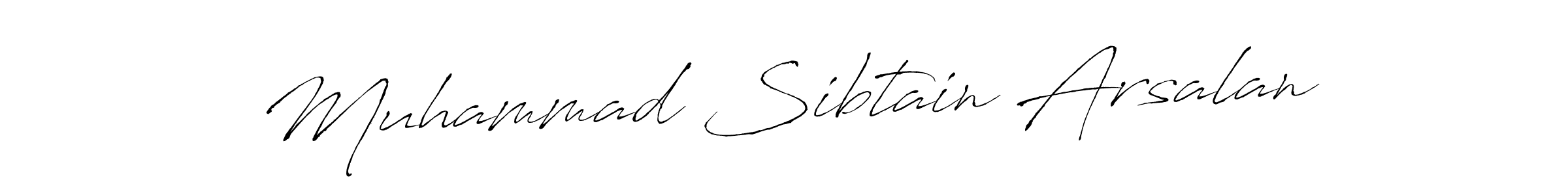 Design your own signature with our free online signature maker. With this signature software, you can create a handwritten (Antro_Vectra) signature for name Muhammad Sibtain Arsalan. Muhammad Sibtain Arsalan signature style 6 images and pictures png