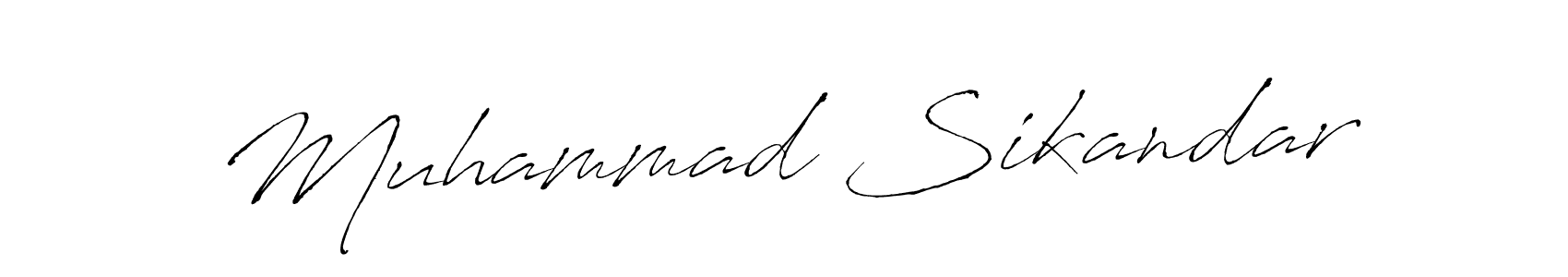Use a signature maker to create a handwritten signature online. With this signature software, you can design (Antro_Vectra) your own signature for name Muhammad Sikandar. Muhammad Sikandar signature style 6 images and pictures png
