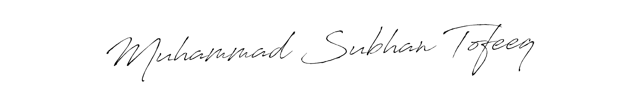 It looks lik you need a new signature style for name Muhammad Subhan Tofeeq. Design unique handwritten (Antro_Vectra) signature with our free signature maker in just a few clicks. Muhammad Subhan Tofeeq signature style 6 images and pictures png