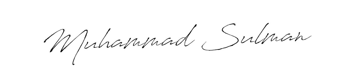 Make a beautiful signature design for name Muhammad Sulman. With this signature (Antro_Vectra) style, you can create a handwritten signature for free. Muhammad Sulman signature style 6 images and pictures png