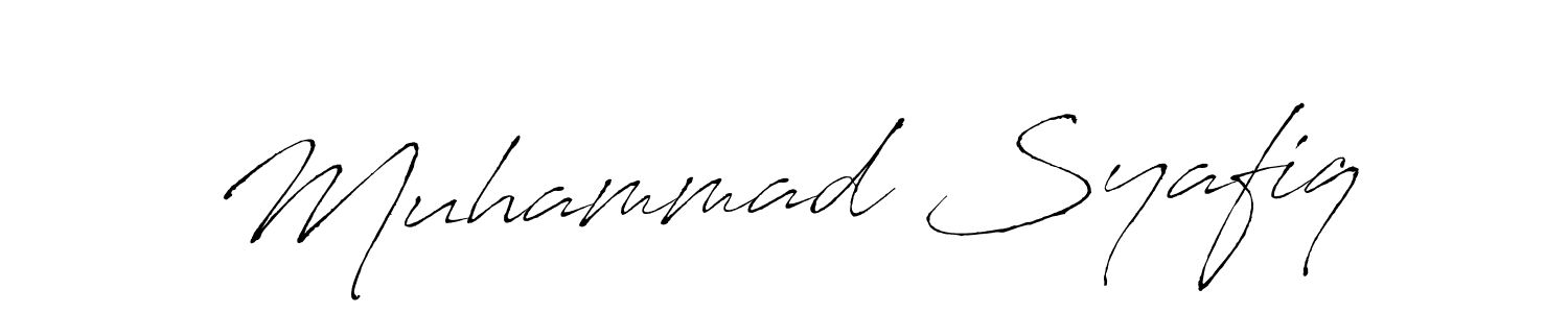 Muhammad Syafiq stylish signature style. Best Handwritten Sign (Antro_Vectra) for my name. Handwritten Signature Collection Ideas for my name Muhammad Syafiq. Muhammad Syafiq signature style 6 images and pictures png