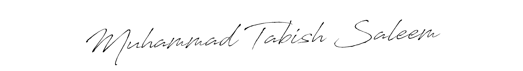 Design your own signature with our free online signature maker. With this signature software, you can create a handwritten (Antro_Vectra) signature for name Muhammad Tabish Saleem. Muhammad Tabish Saleem signature style 6 images and pictures png