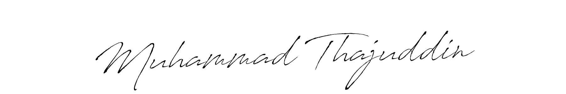 Use a signature maker to create a handwritten signature online. With this signature software, you can design (Antro_Vectra) your own signature for name Muhammad Thajuddin. Muhammad Thajuddin signature style 6 images and pictures png