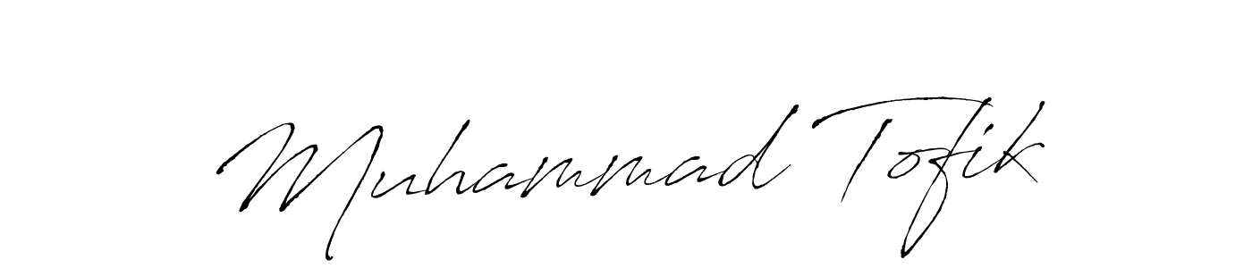 How to make Muhammad Tofik name signature. Use Antro_Vectra style for creating short signs online. This is the latest handwritten sign. Muhammad Tofik signature style 6 images and pictures png