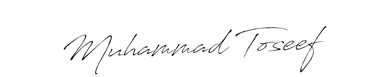 Create a beautiful signature design for name Muhammad Toseef. With this signature (Antro_Vectra) fonts, you can make a handwritten signature for free. Muhammad Toseef signature style 6 images and pictures png