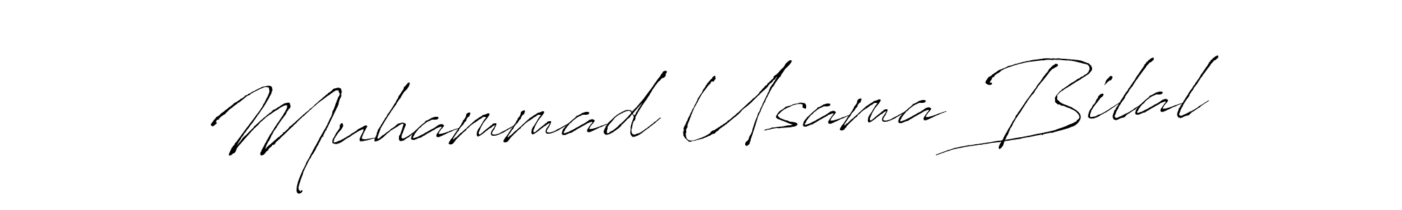 How to make Muhammad Usama Bilal name signature. Use Antro_Vectra style for creating short signs online. This is the latest handwritten sign. Muhammad Usama Bilal signature style 6 images and pictures png