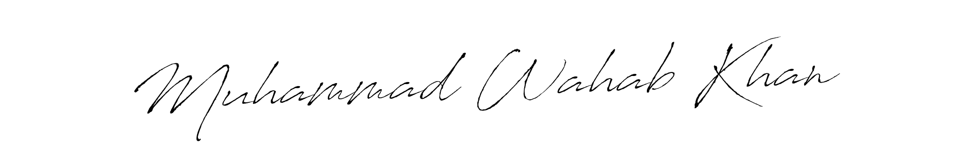 Muhammad Wahab Khan stylish signature style. Best Handwritten Sign (Antro_Vectra) for my name. Handwritten Signature Collection Ideas for my name Muhammad Wahab Khan. Muhammad Wahab Khan signature style 6 images and pictures png