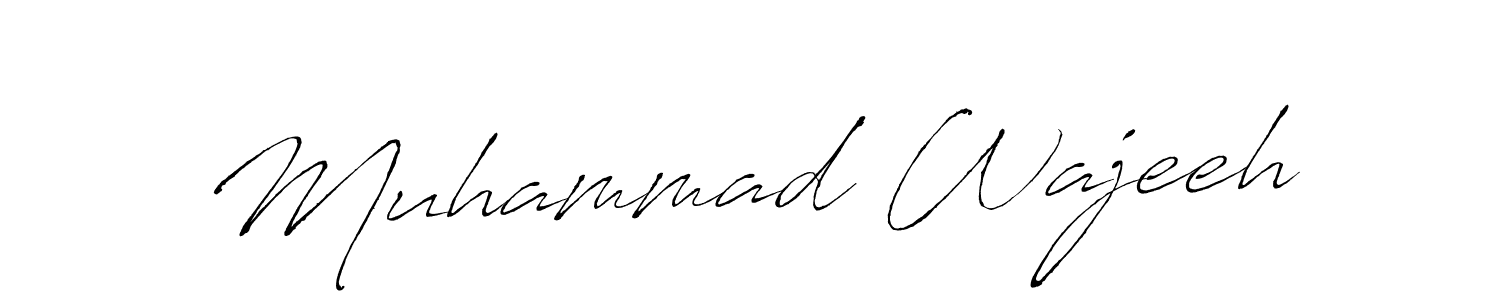 Make a beautiful signature design for name Muhammad Wajeeh. With this signature (Antro_Vectra) style, you can create a handwritten signature for free. Muhammad Wajeeh signature style 6 images and pictures png