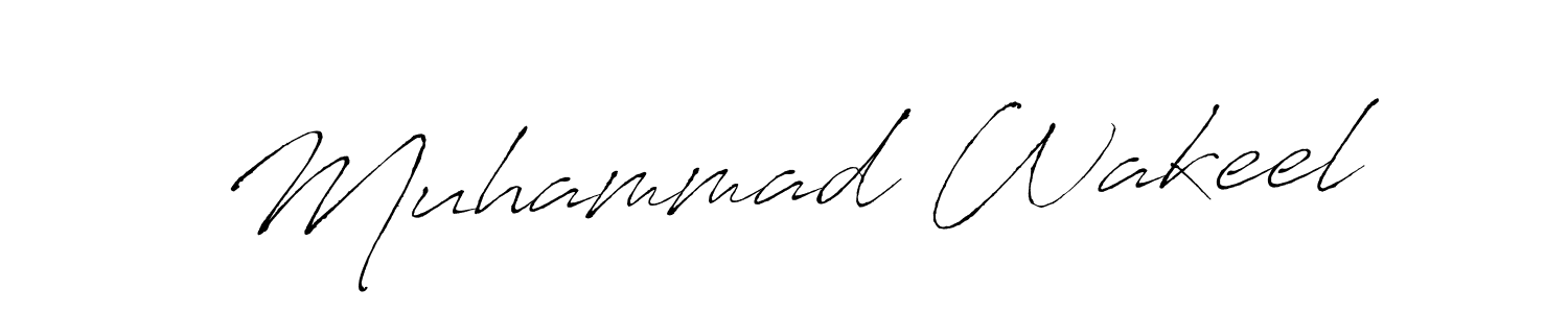 Design your own signature with our free online signature maker. With this signature software, you can create a handwritten (Antro_Vectra) signature for name Muhammad Wakeel. Muhammad Wakeel signature style 6 images and pictures png