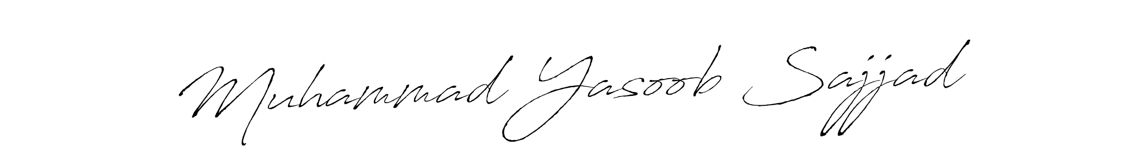 Create a beautiful signature design for name Muhammad Yasoob Sajjad. With this signature (Antro_Vectra) fonts, you can make a handwritten signature for free. Muhammad Yasoob Sajjad signature style 6 images and pictures png
