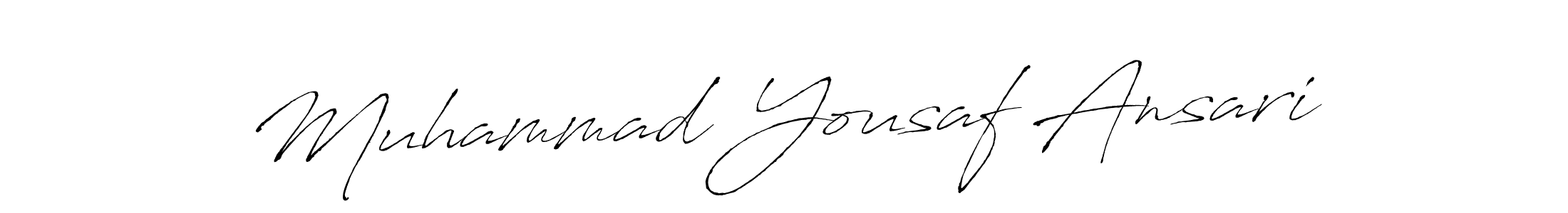 How to make Muhammad Yousaf Ansari name signature. Use Antro_Vectra style for creating short signs online. This is the latest handwritten sign. Muhammad Yousaf Ansari signature style 6 images and pictures png