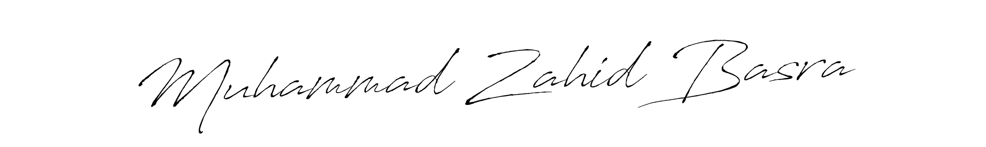 How to make Muhammad Zahid Basra name signature. Use Antro_Vectra style for creating short signs online. This is the latest handwritten sign. Muhammad Zahid Basra signature style 6 images and pictures png