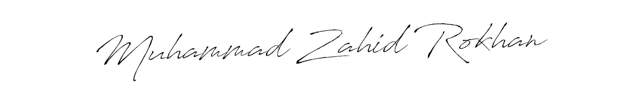 This is the best signature style for the Muhammad Zahid Rokhan name. Also you like these signature font (Antro_Vectra). Mix name signature. Muhammad Zahid Rokhan signature style 6 images and pictures png