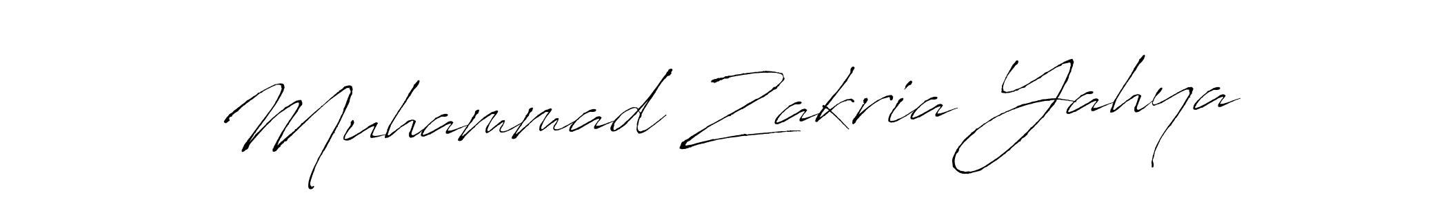 Create a beautiful signature design for name Muhammad Zakria Yahya. With this signature (Antro_Vectra) fonts, you can make a handwritten signature for free. Muhammad Zakria Yahya signature style 6 images and pictures png